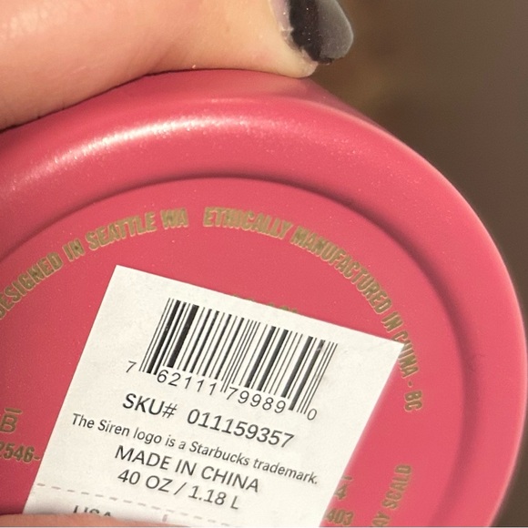 Starbucks Stanley Holiday 2024 Berry Pink 40 Oz. Tumbler - Picture 5 of 5